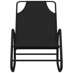 Rocking Sun Lounger Black Steel and Textilene