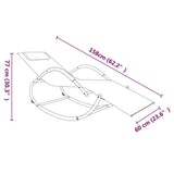 Rocking Sun Loungers 2 pcs Black Steel and Textilene - Close-Up Angle