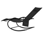 Rocking Sun Loungers 2 pcs Black Steel and Textilene