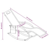 Rocking Sun Loungers 2 pcs Black Steel and Textilene