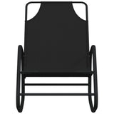 Rocking Sun Loungers 2 pcs Black Steel and Textilene - Top-Down View