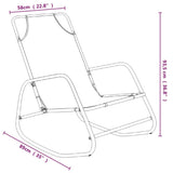 Rocking Sun Loungers 2 pcs Black Steel and Textilene