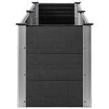 Garden Raised Bed 200x50x54 cm WPC Grey - Top-Down View