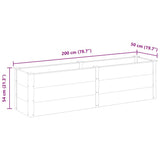 Garden Raised Bed 200x50x54 cm WPC Grey