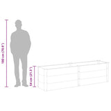 Garden Raised Bed 200x50x54 cm WPC Grey