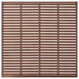 Louver Fence WPC 180x180 cm Brown - Front View
