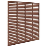 Louver Fence WPC 180x180 cm Brown - Side View