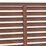 Louver Fence WPC 180x180 cm Brown - Top-Down View