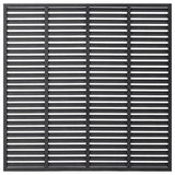 Louver Fence WPC 180x180 cm Grey - Front View