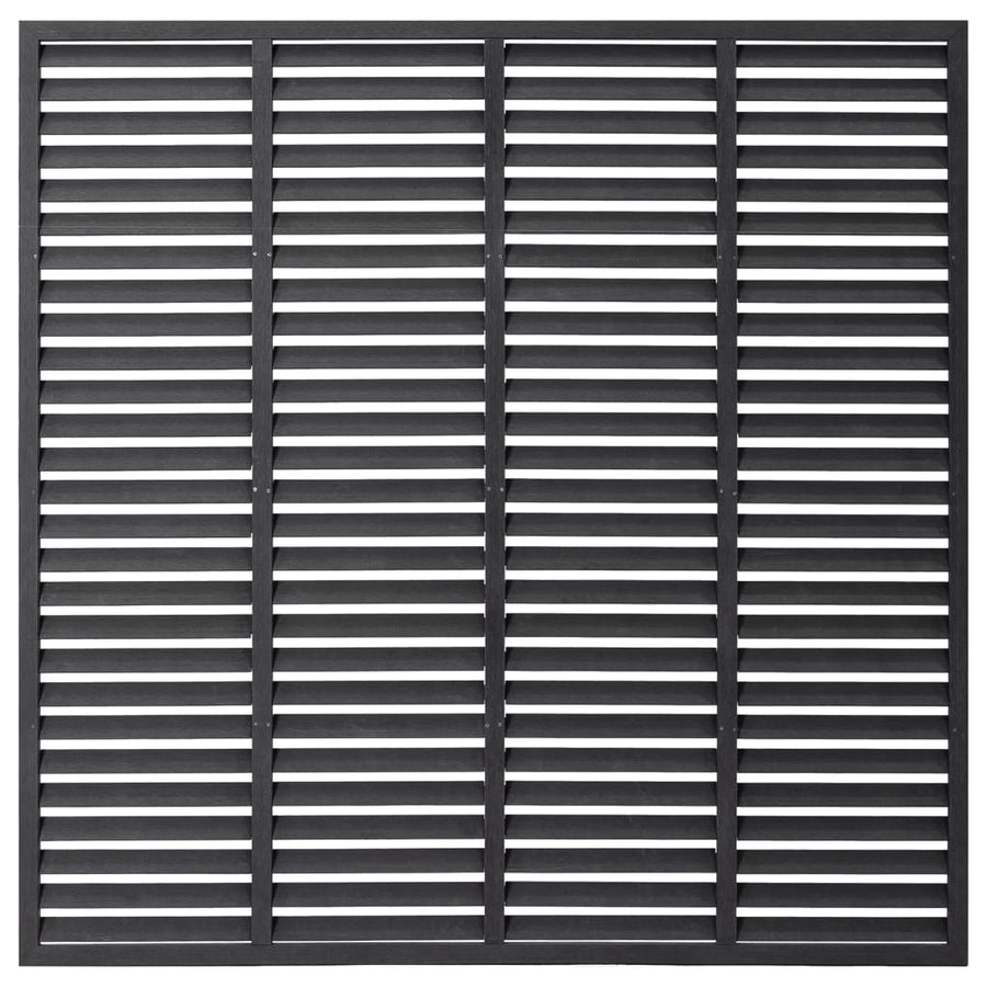 Louver Fence WPC 180x180 cm Grey