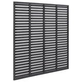 Louver Fence WPC 180x180 cm Grey - Side View