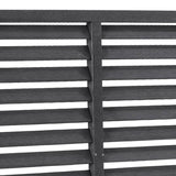 Louver Fence WPC 180x180 cm Grey - Top-Down View
