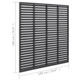 Louver Fence WPC 180x180 cm Grey - 45-Degree Angle