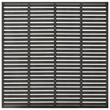 Louver Fence WPC 180x180 cm Dark Grey - Front View
