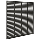 Louver Fence WPC 180x180 cm Dark Grey - Side View