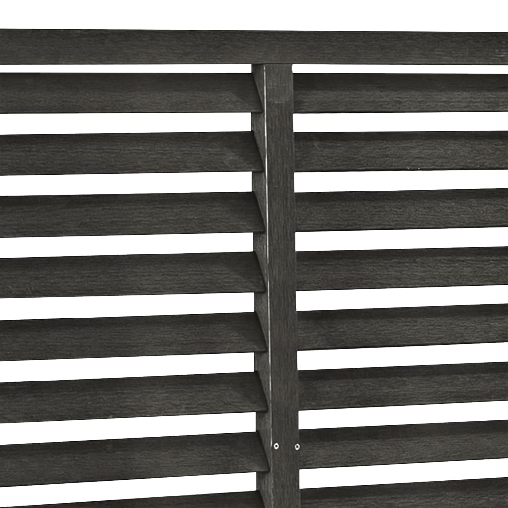 Louver Fence WPC 180x180 cm Dark Grey