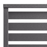 Fence Panel WPC 180x180 cm Grey - Side View