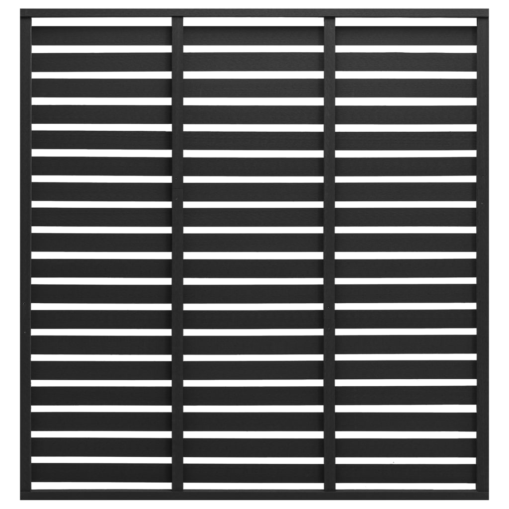 Fence Panel WPC 180x180 cm Black
