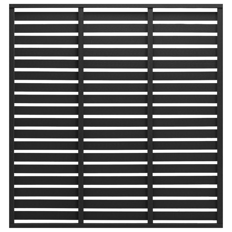 Fence Panel WPC 180x180 cm Black