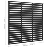 Fence Panel WPC 180x180 cm Black - Top-Down View