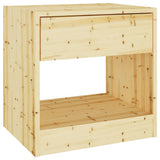 Bedside Cabinet 40x31x40 cm Solid Firwood - Front View