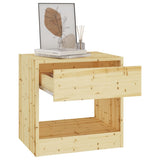 Bedside Cabinet 40x31x40 cm Solid Firwood - Side View