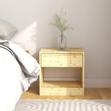 Bedside Cabinets 2 pcs 40x31x40 cm Solid Firwood - Side View