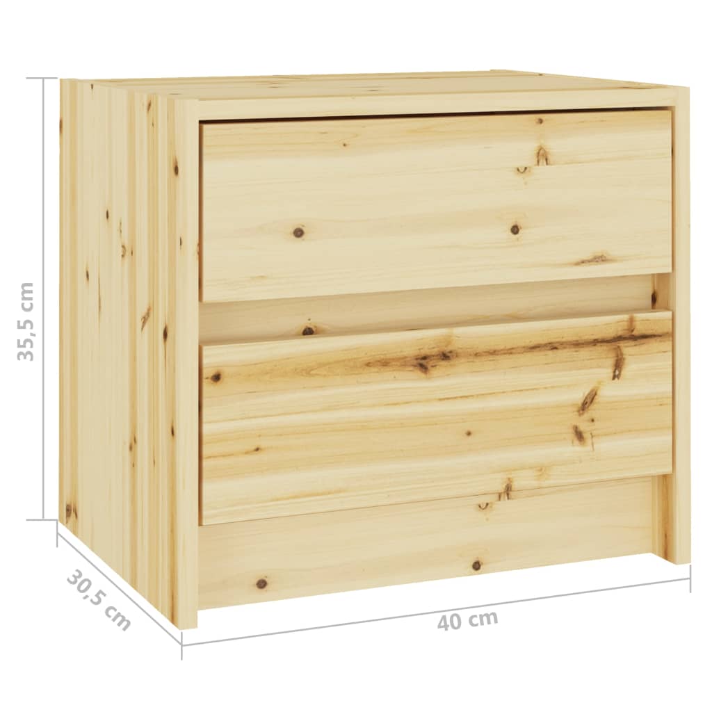 Bedside Cabinet 40x30.5x35.5 cm Solid Firwood