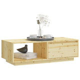Coffee Table 110x50x33.5 cm Solid Firwood - Top-Down View