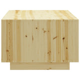 Coffee Table 110x50x33.5 cm Solid Firwood - Rear View