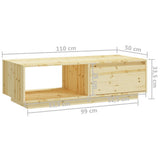 Coffee Table 110x50x33.5 cm Solid Firwood - Extra Image