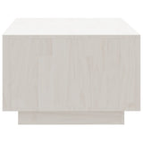 Coffee Table White 110x50x33.5 cm Solid Pinewood - Rear View