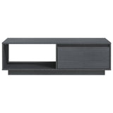 Coffee Table Grey 110x50x33.5 cm Solid Pinewood - 45-Degree Angle