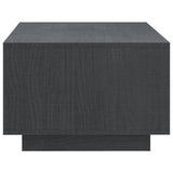 Coffee Table Grey 110x50x33.5 cm Solid Pinewood - Rear View