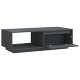 Coffee Table Grey 110x50x33.5 cm Solid Pinewood - Low Angle