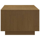 Coffee Table Honey Brown 110x50x33.5 cm Solid Pinewood - Rear View