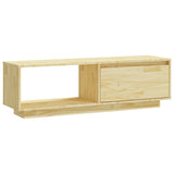 TV Cabinet 110x30x33.5 cm Solid Pinewood - Front View