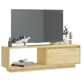 TV Cabinet 110x30x33.5 cm Solid Pinewood - Side View
