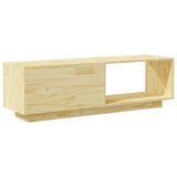TV Cabinet 110x30x33.5 cm Solid Pinewood - Rear View