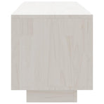 TV Cabinet White 110x30x33.5 cm Solid Pinewood