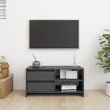 TV Cabinet Grey 80x31x39 cm Solid Pinewood - Side View