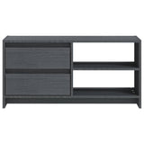 TV Cabinet Grey 80x31x39 cm Solid Pinewood - 45-Degree Angle