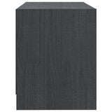TV Cabinet Grey 80x31x39 cm Solid Pinewood