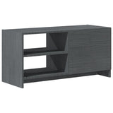 TV Cabinet Grey 80x31x39 cm Solid Pinewood - Close-Up Angle