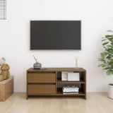 TV Cabinet Honey Brown 80x31x39 cm Solid Pinewood - Side View
