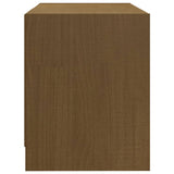 TV Cabinet Honey Brown 80x31x39 cm Solid Pinewood - Rear View