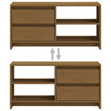 TV Cabinet Honey Brown 80x31x39 cm Solid Pinewood - Extra Image