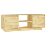 TV Cabinet 110x30x40 cm Solid Pinewood - Front View