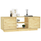 TV Cabinet 110x30x40 cm Solid Pinewood - Top-Down View