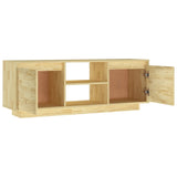 TV Cabinet 110x30x40 cm Solid Pinewood - Close-Up Angle